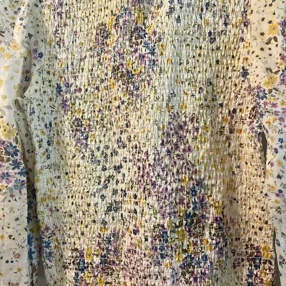 1. State Floral Smocked Top - Multicolor - Picture 3 of 7